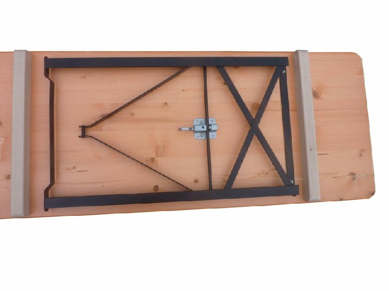Klapptisch Ideal orange 220x50 cm, Gestell schw.
