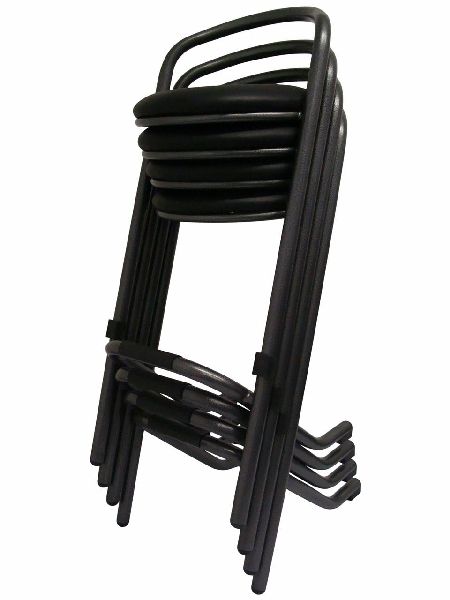 Barhocker Stapelbar Hammerschlag antik, mit Kunstleder