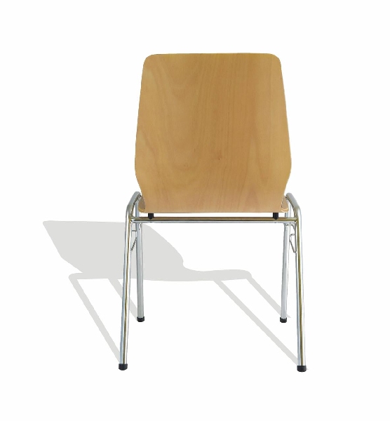 Stapelstuhl Luxor mit Sperrholzmulde eckig