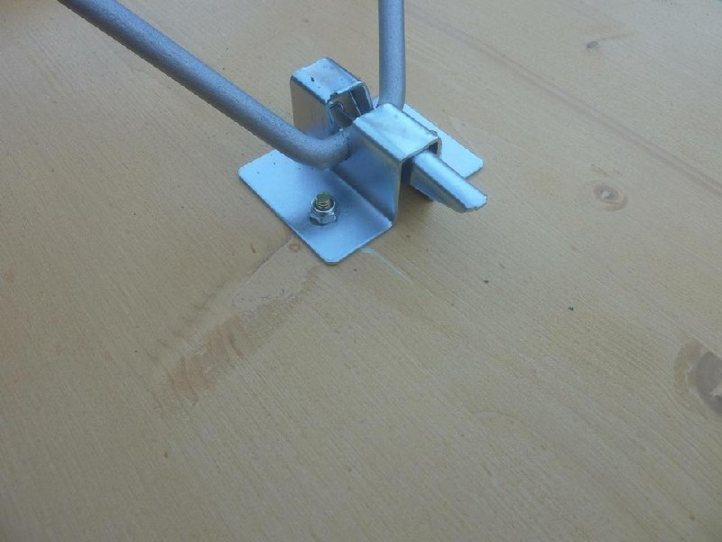 Klapptisch Standard Nussfa. lasiert 220x50cm, Gestell silber