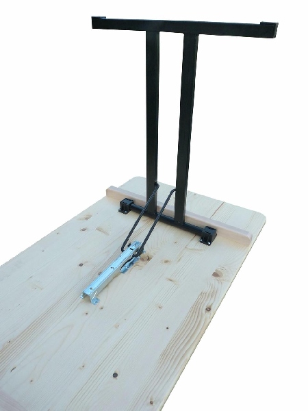 Klapptisch Slimline, 220x50x74 cm, Doppel - T  Form schwarz