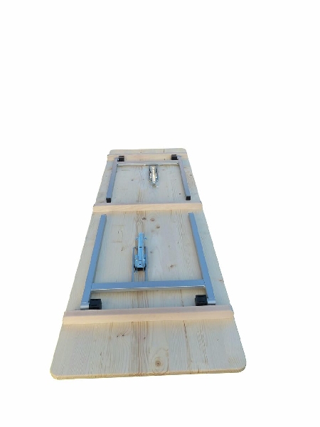 Klapptisch Slimline, 220x50x74 cm, U - Form Silber-grau