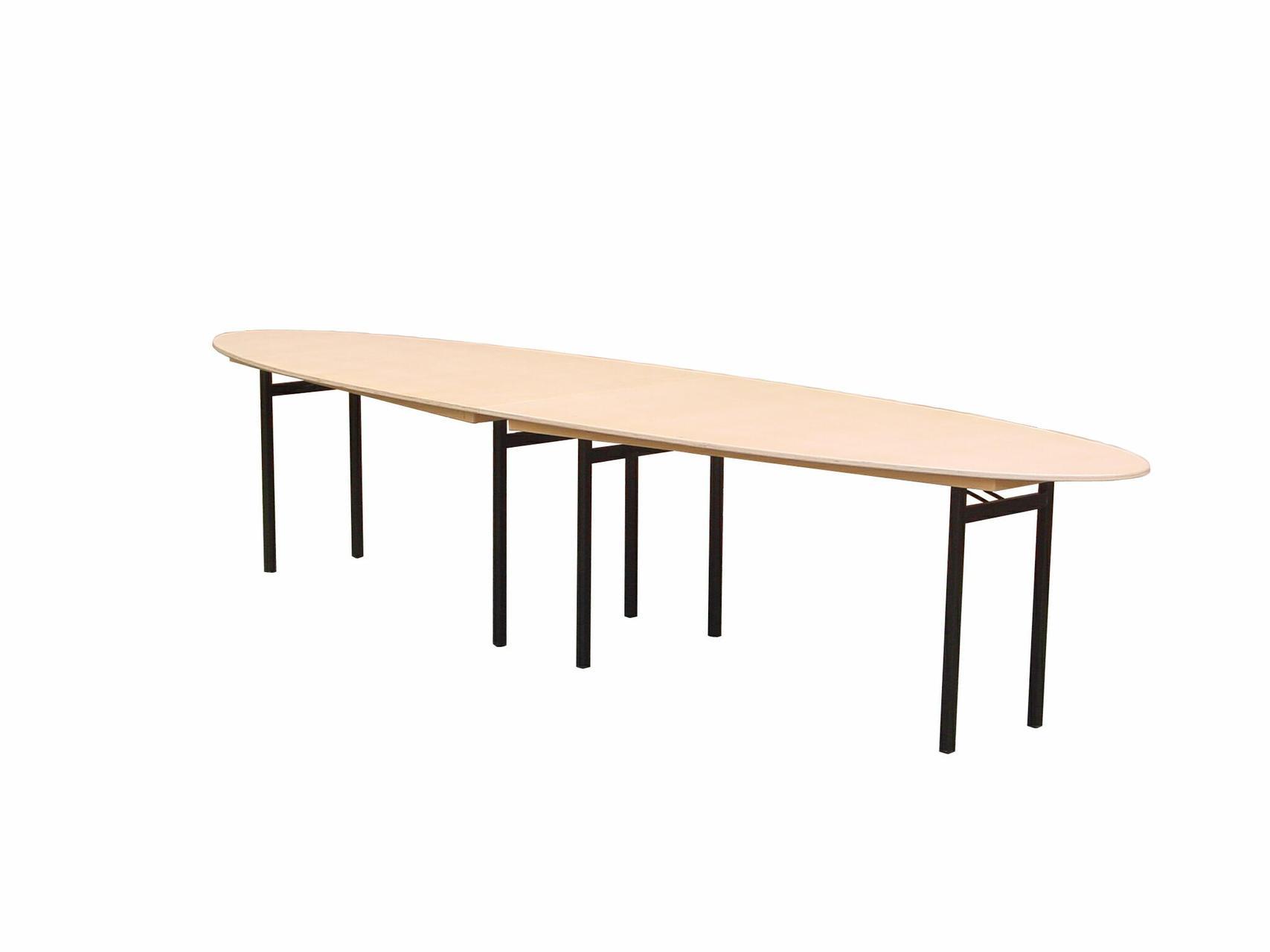 Klapptisch Ellipse Halbteil 180x100