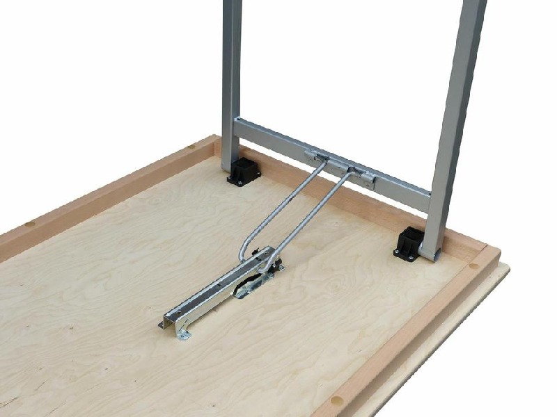 Bankettklapptisch, 120 x 50 x 74 cm, U-Form Silber-grau