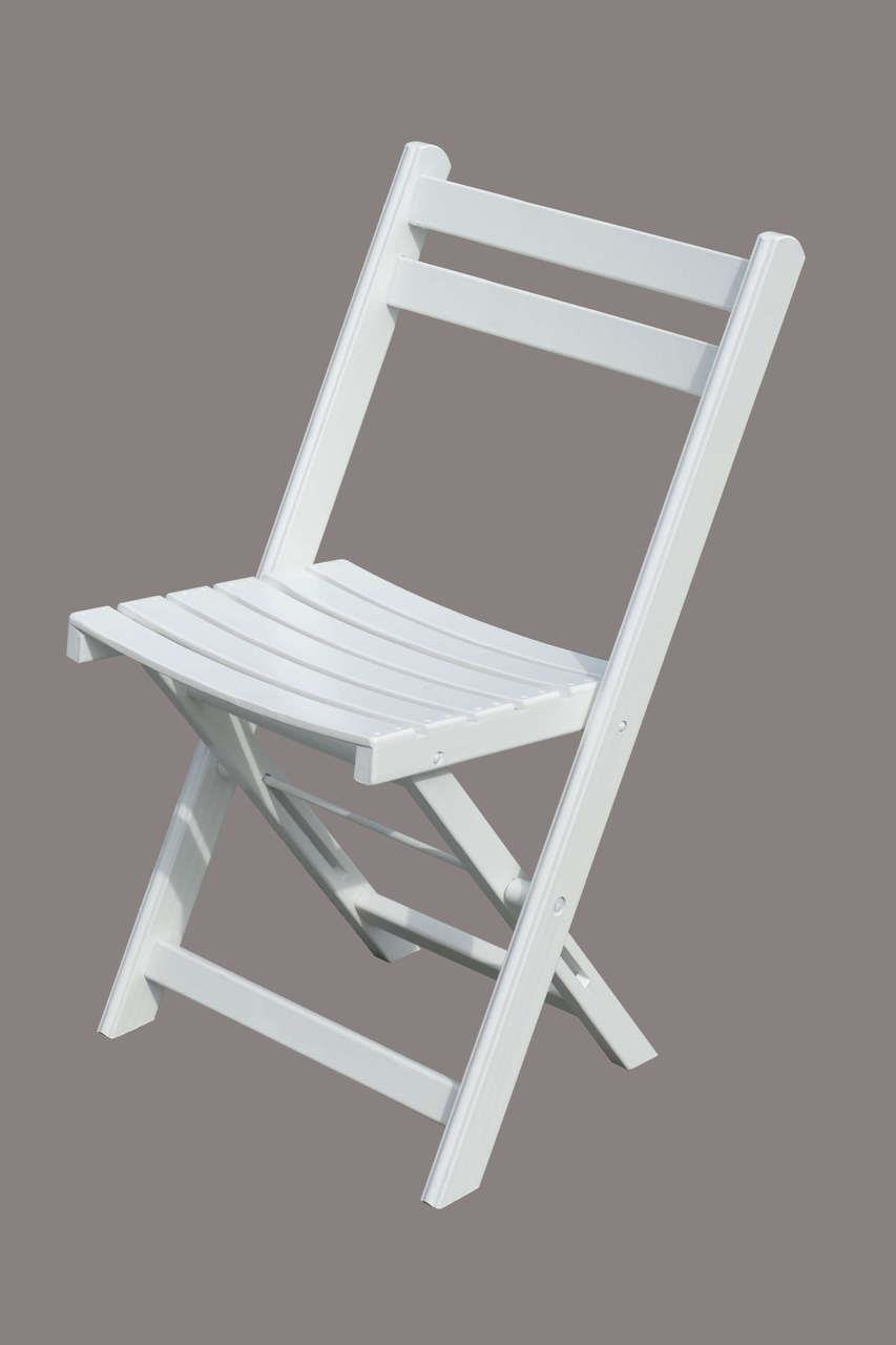 Holzklappstuhl the Third weiß lackiert