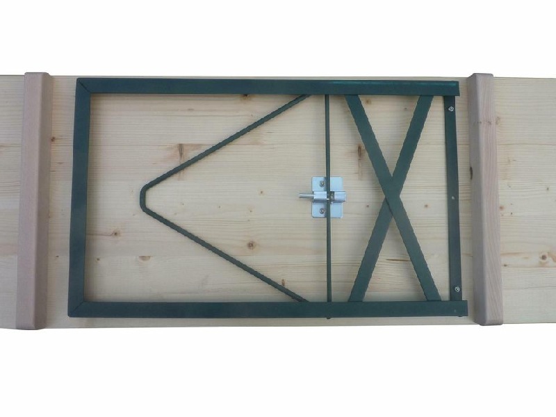 Klapptisch Standard naturlackiert 220 x 50 cm, Gestell grün