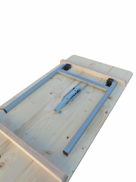 Klapptisch Slimline, 220x50x74 cm, U - Form Silber-grau