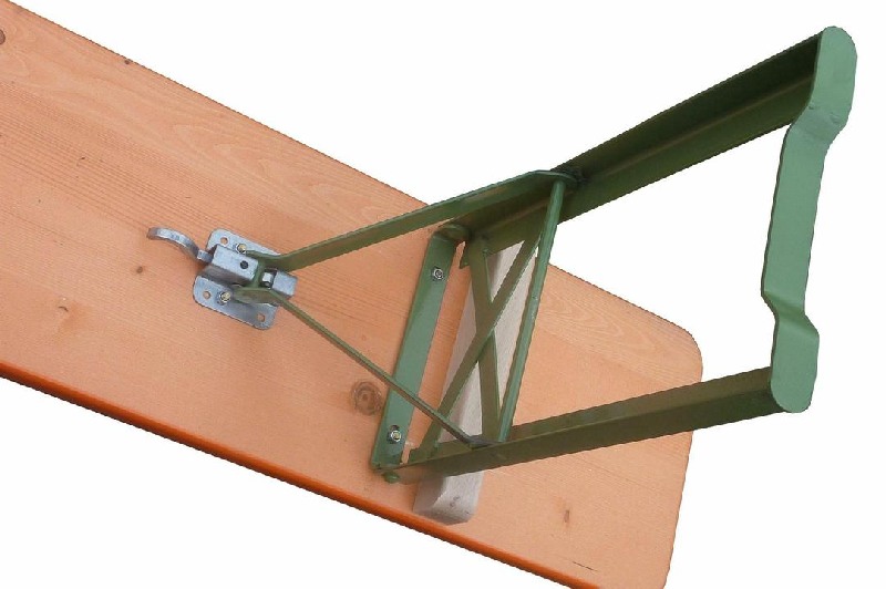 Bank Ideal orange Maß 220 x 27 cm, Gestell grün