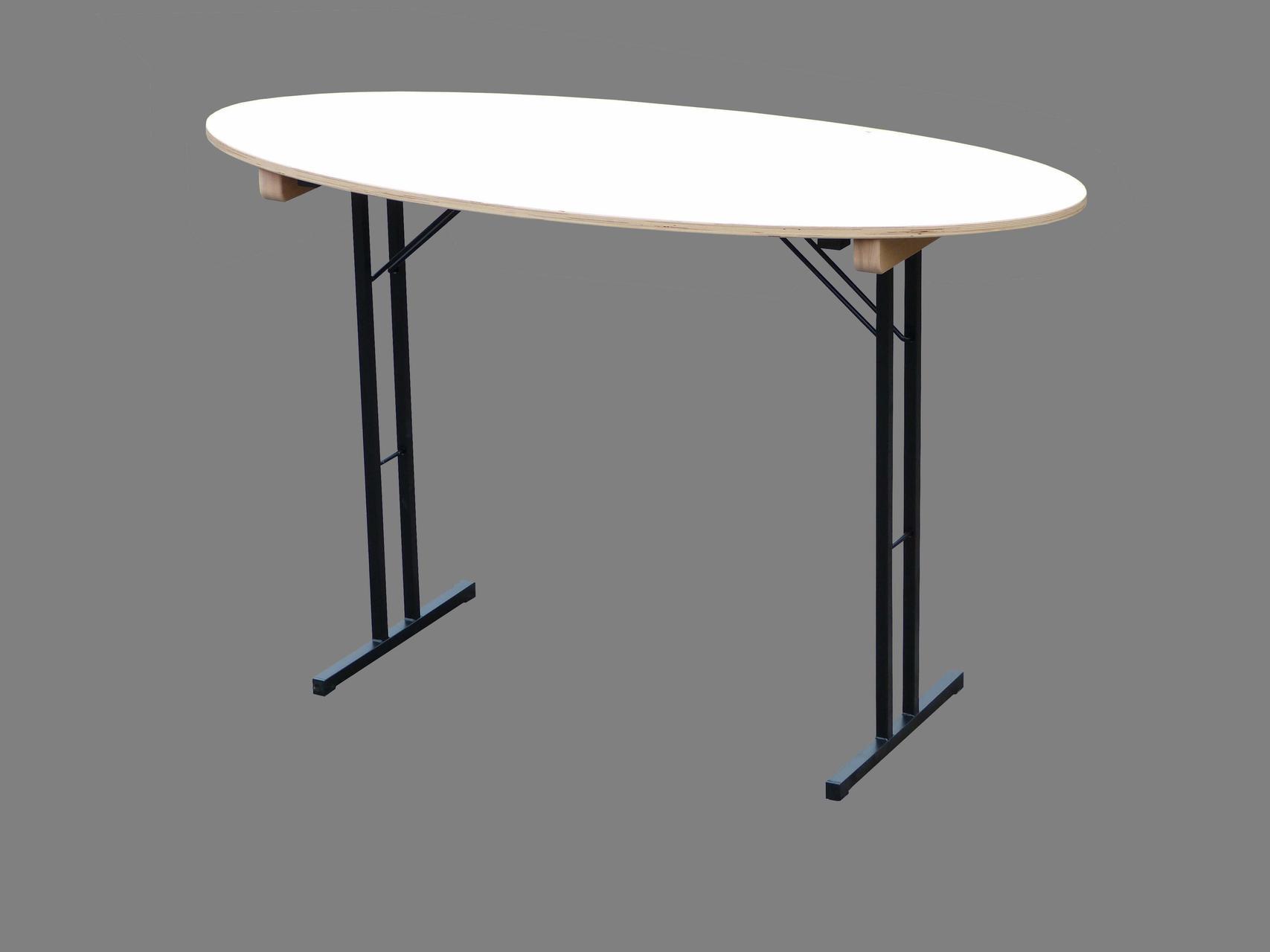 Stehtisch Longline Ellipse Multiplexplatte Birke/Erle