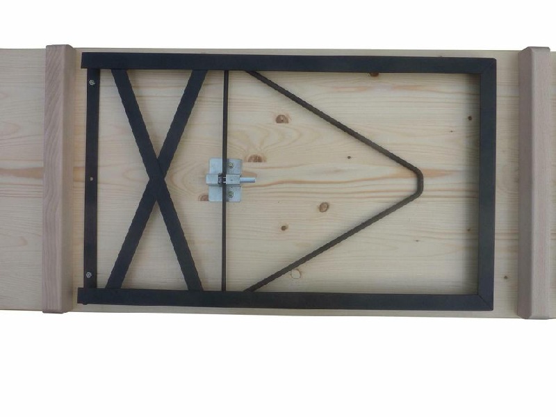 Klapptisch Standard naturlackiert 220x50 cm, Gestell schw.