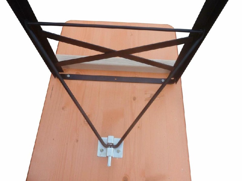 Klapptisch Standard orange 220x50 cm, Gestell schw.