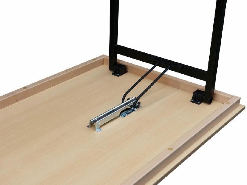 Klapptisch Dekor Buche, U-Form schwarz, 120 x 50 x 74 cm