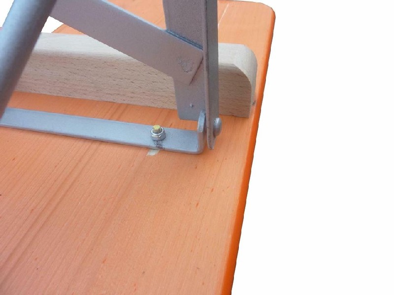 Klappbänke Standard orange, 220x27 cm, Gestell silber
