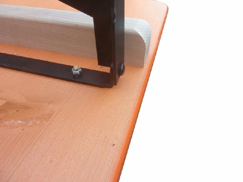 Klapptisch Standard orange 220x50 cm, Gestell schw.