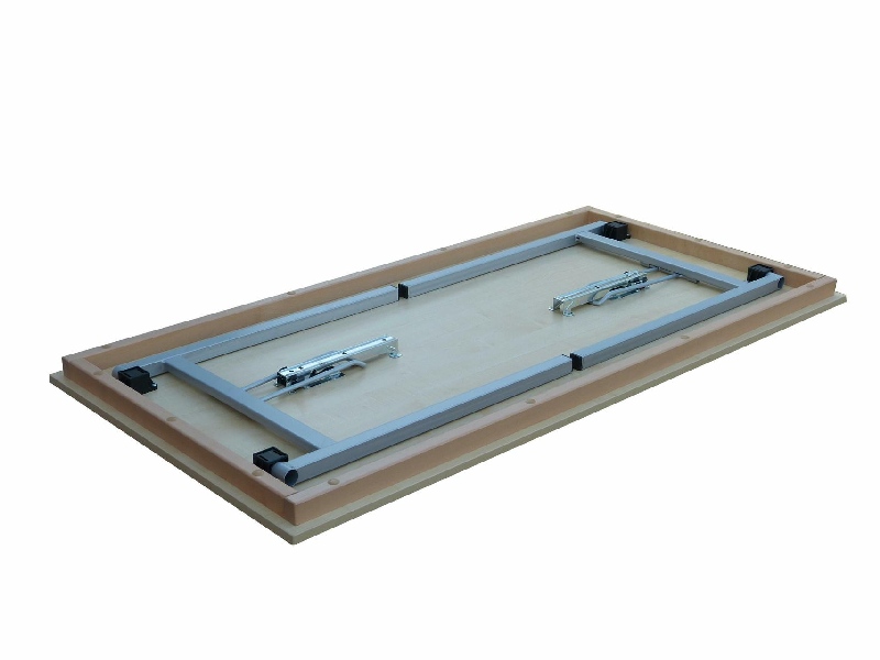 Klapptisch Dekor Ahorn, Silber-grau U-Form, 110x60x74 cm