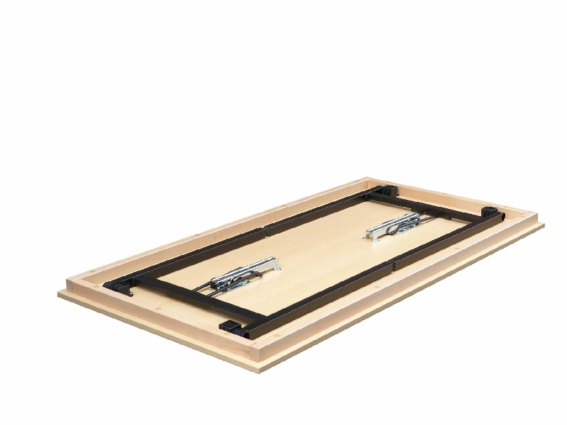 Klapptisch Dekor Buche, U-Form schwarz, 110 x 50 x 74 cm