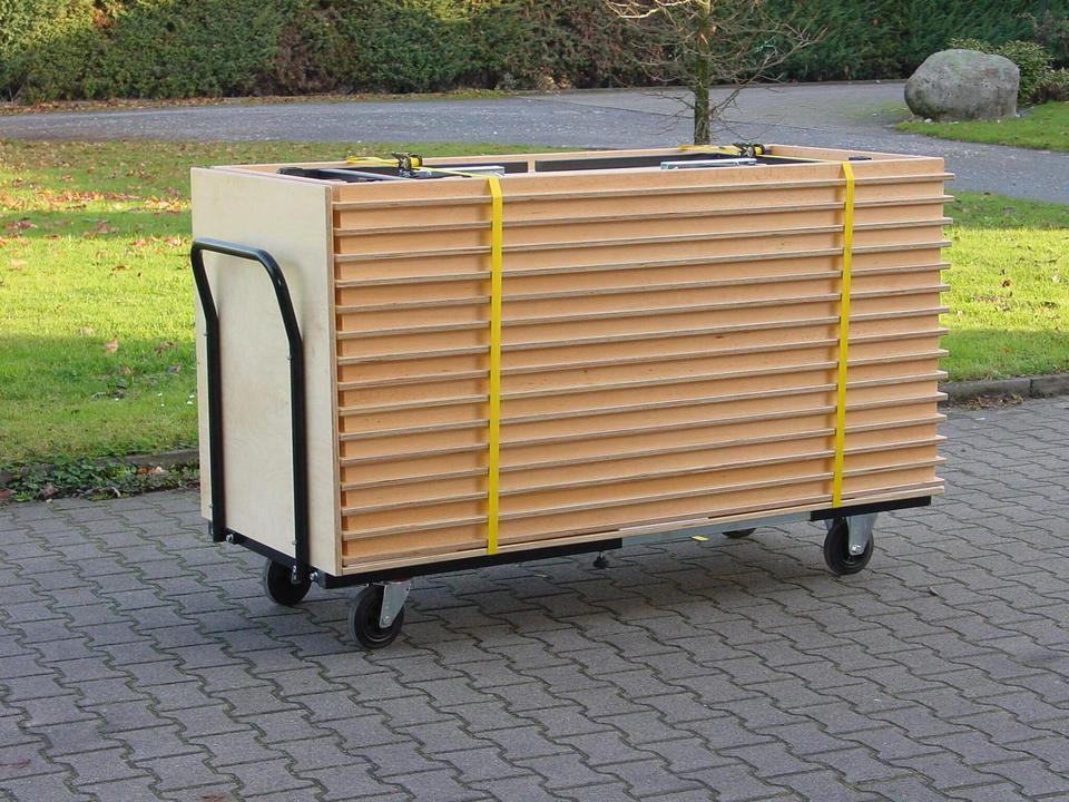 Transportwagen für Ellipsentisch Halbteile