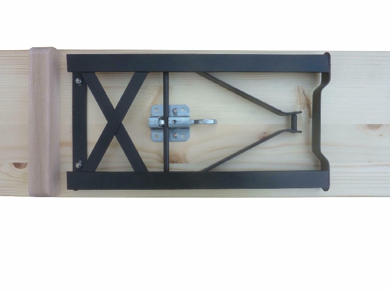 Garnitur Ideal natur lackiert Tisch 220x50 cm, Gestell schw.