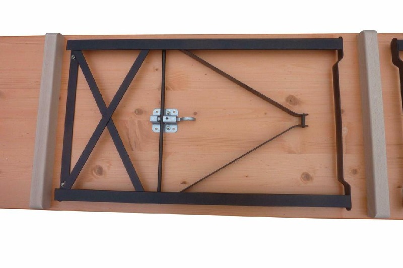 Bierzeltgarnitur Ideal orange Tisch 220 x 50 cm, Gestell schw.