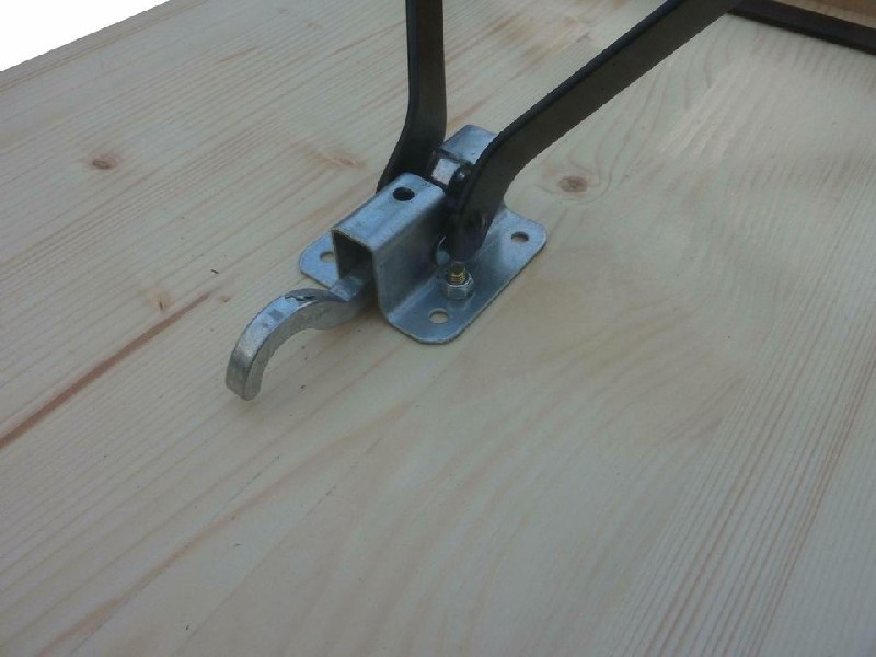 Klapptisch Ideal naturlack. 220x50 cm, Gestell schw.