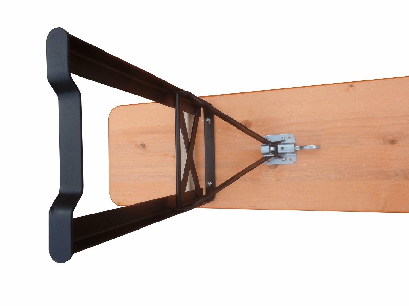 Bierzeltgarnitur Ideal orange Tisch 220 x 50 cm, Gestell schw.