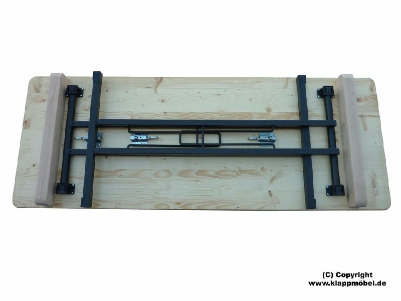 Longline 160 x 60 x 110 cm, Tanne/Fichte, Stahl schwarz