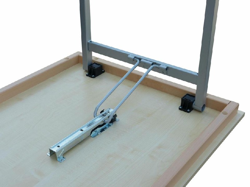 Klapptisch Dekor Ahorn, Silber-grau U-Form, 110x60x74 cm