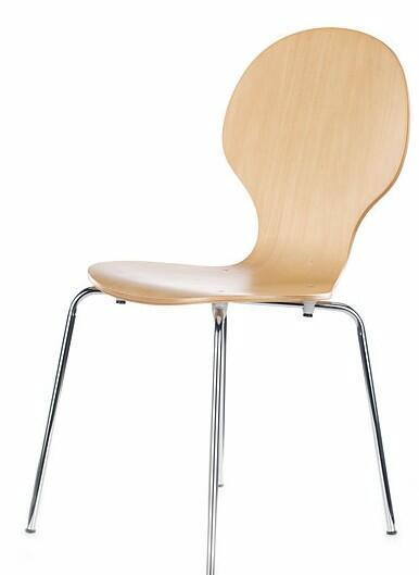 Stapelstuhl Sitzmulde rund mit Rohrgestell