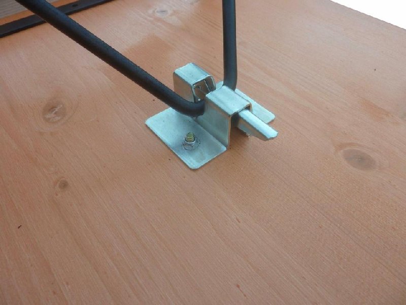 Klapptisch Standard orange 220x50 cm, Gestell schw.