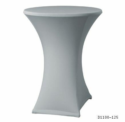 Stretch Stehtischhusse ø 70 cm, Reißverschl. für Sky Schwarz