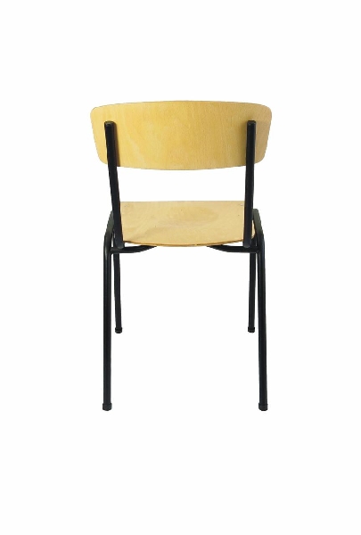 Stapelstuhl Slim mit Sitz und Rücken in Sperrholz