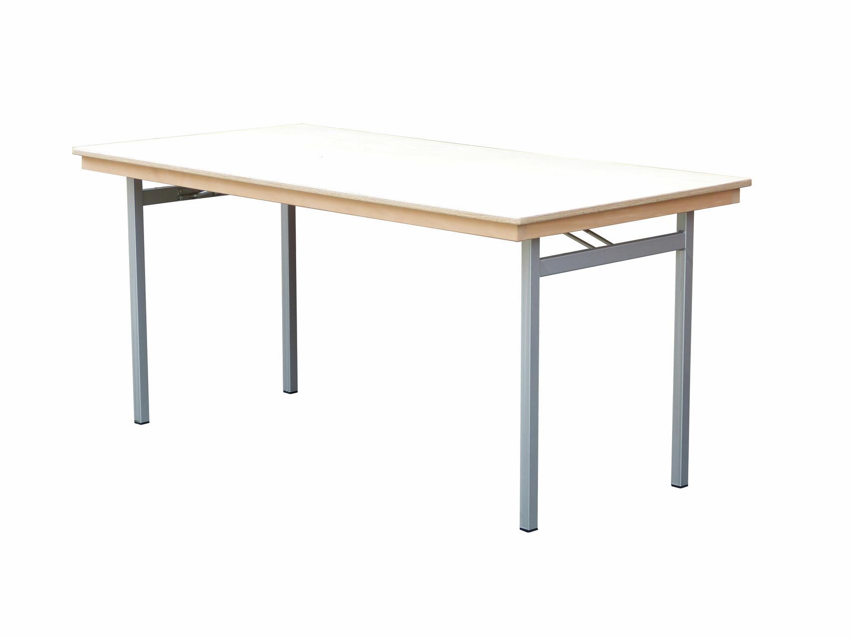 Bankettklapptisch, 100 x 50 x 74 cm, U-Form Silber-grau