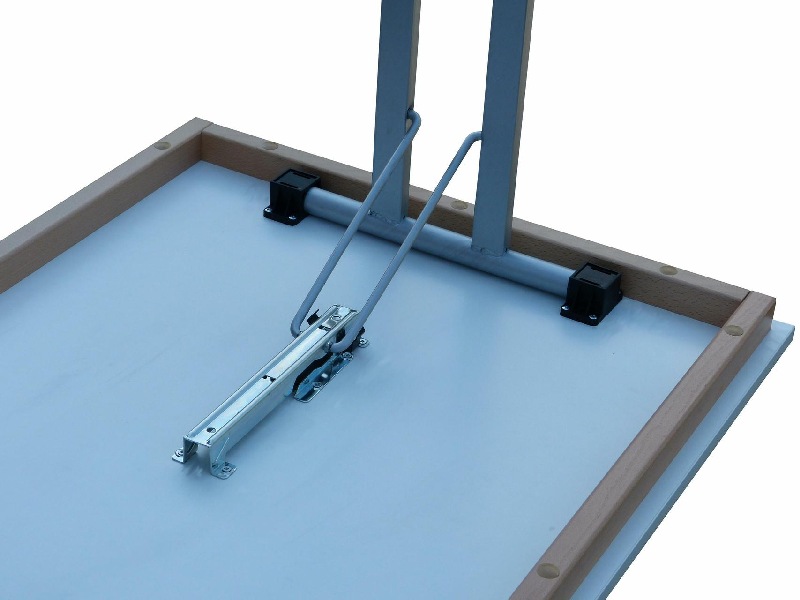 Klapptisch Dekor weiß, Silber-grau Doppel T, 110x70x74 cm