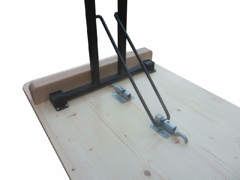 Longline 160 x 60 x 110 cm, Tanne/Fichte, Stahl schwarz