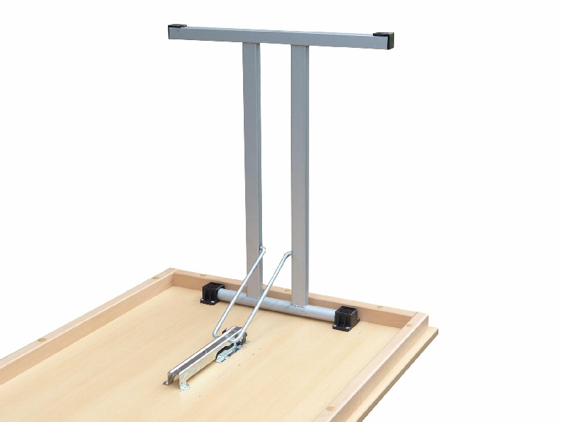 Klapptisch Dekor Buche, Silber-grau U-Form, 100x50x74 cm