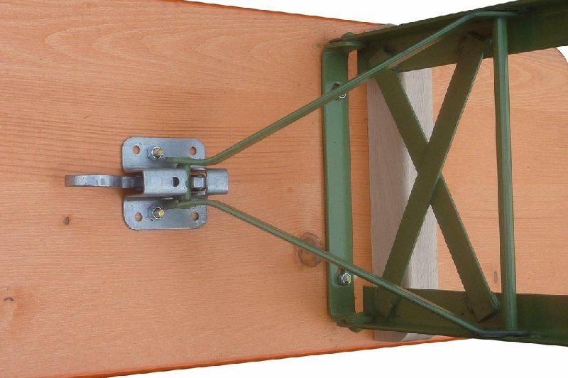 Bank Ideal orange Maß 220 x 27 cm, Gestell grün