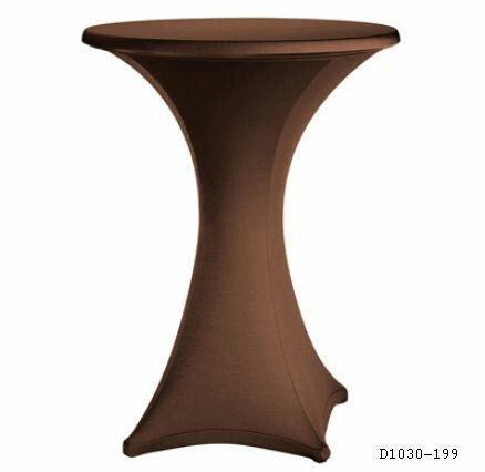 Stretch Stehtischhusse ø 70 cm, Reißversch. für KKT Weiß