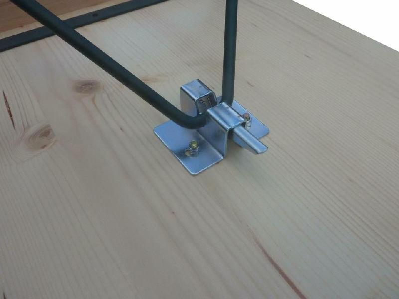 Klapptisch Standard naturlackiert 220 x 50 cm, Gestell grün