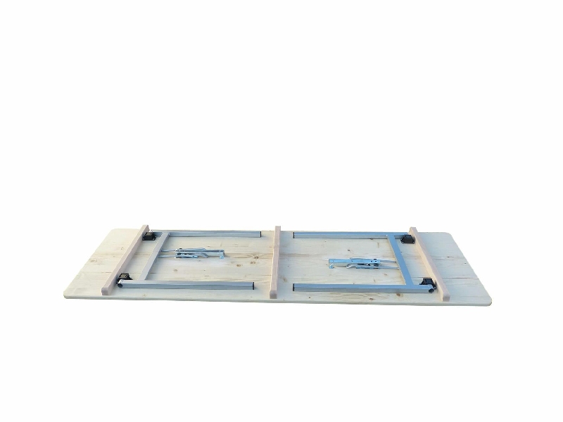 Klapptisch Slimline, 220x50x74 cm, U - Form Silber-grau