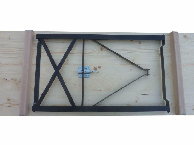 Garnitur Ideal natur lackiert Tisch 220x50 cm, Gestell schw.