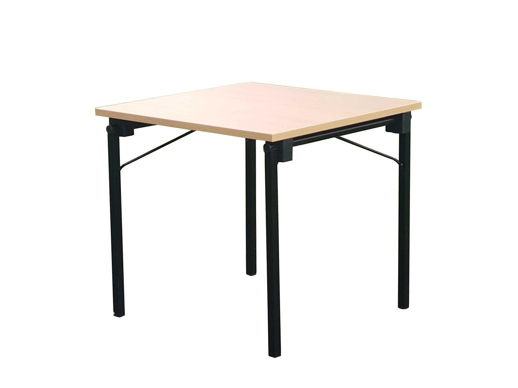 Klapptisch Buche Dekor 25 mm mit schwarzen Gestellen 80x80x74,5 cm