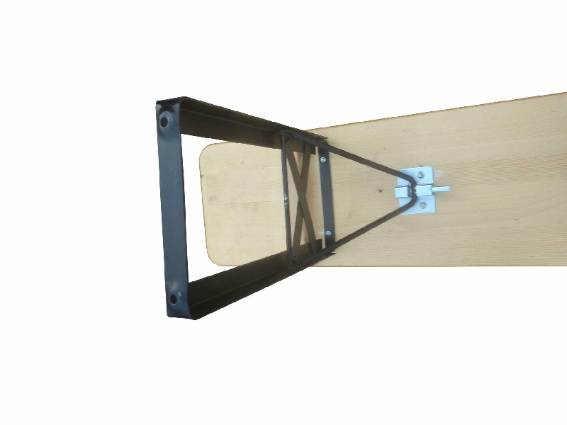 Garnitur Standard Nussfa. lasiert Tisch 50 cm, Gestell schw.