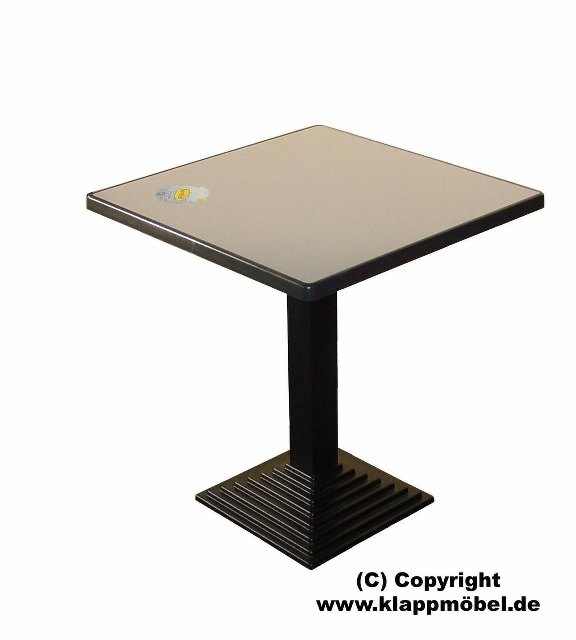 Bistrotisch Quadro, Sevelitplatte anthrazit 70x70 cm