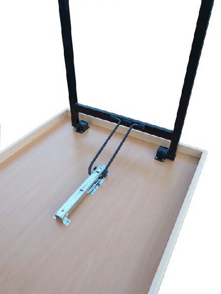 Konferenzklapptisch, 100 x 50 x 74 cm, U-Form schwarz