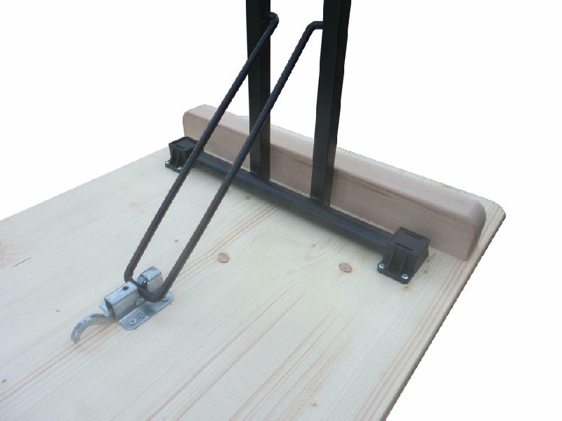 Longline 160 x 60 x 110 cm, Tanne/Fichte, Stahl schwarz