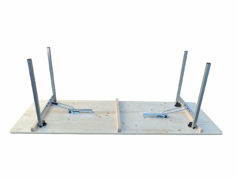 Klapptisch Slimline, 220x50x74 cm, U - Form Silber-grau