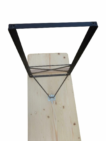 Garnitur Standard natur lack. Tisch 220x50 cm, Gestell schw.