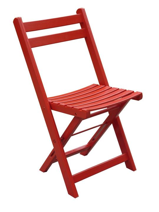 Holzklappstuhl the Third rot lackiert