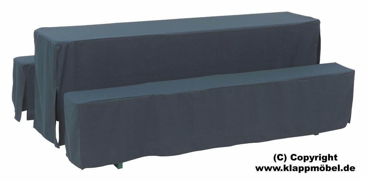 Hussen für Klappgarnitur 220x50 cm Blau