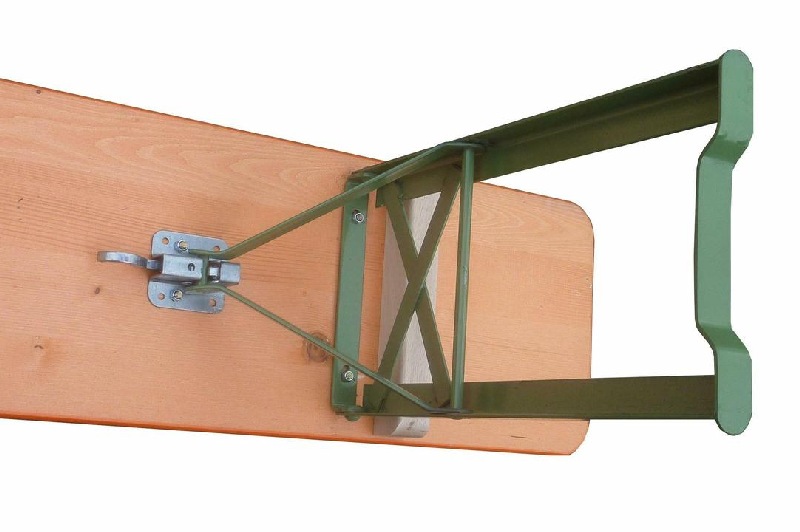 Bank Ideal orange Maß 220 x 27 cm, Gestell grün